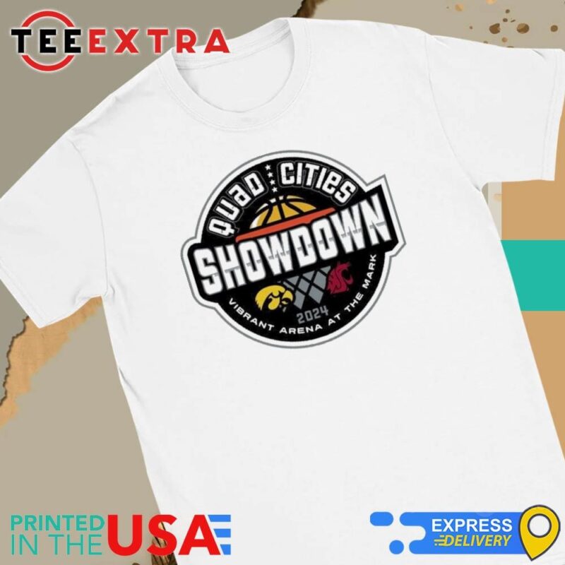 Official Iowa Hawkeyes Vs Washington State Cougars Quad Cities Showdown Vibrant Arena At The Mark 2024 Women Tee