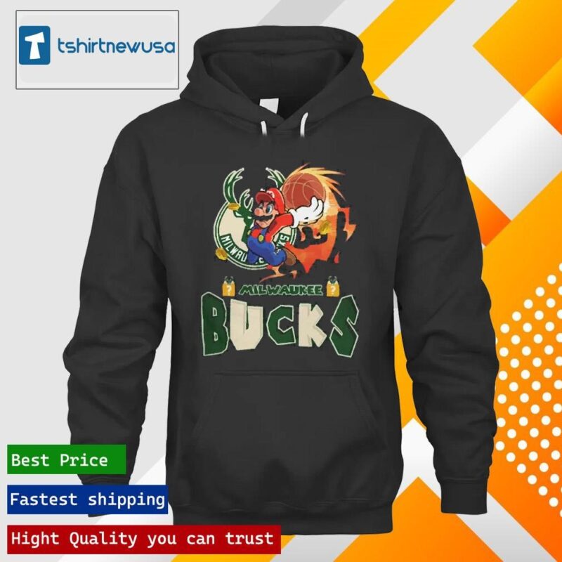 Original Super Mario X Milwaukee Bucks 2024 Shirt hoodie