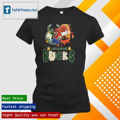 Original Super Mario X Milwaukee Bucks 2024 Shirt ladies tee shirt