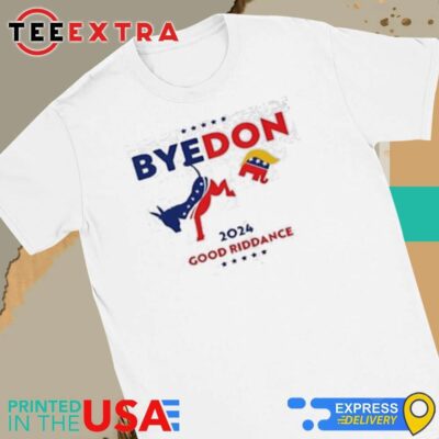 Official Byedon 2024 Good Riddance Donkey Elephant Political Women Tee