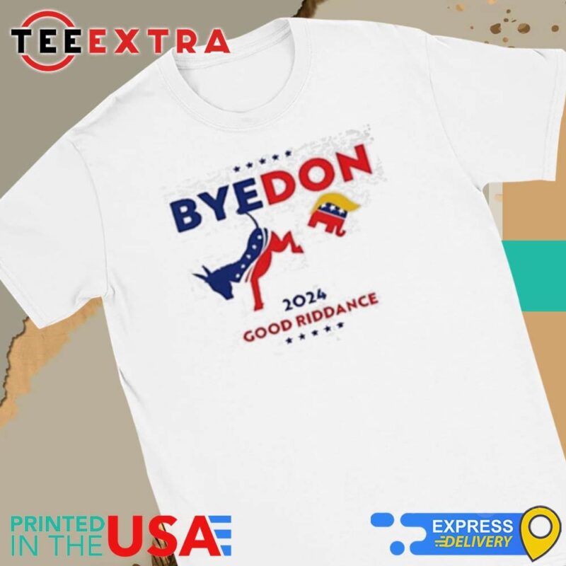 Official Byedon 2024 Good Riddance Donkey Elephant Political Women Tee