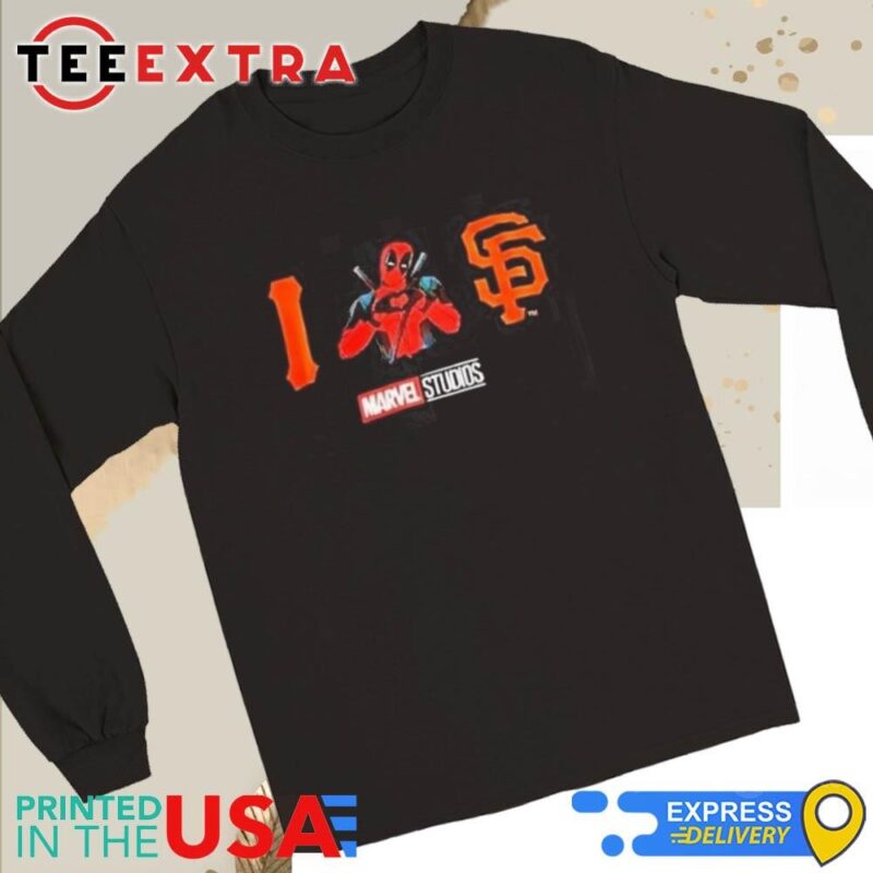 Official Deadpool I Love San Francisco Giants Long Sleeve Tee