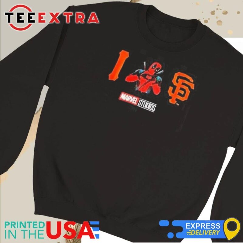 Official Deadpool I Love San Francisco Giants Sweatshirt