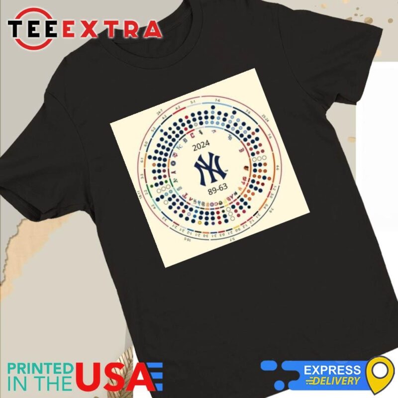 Official 2024 New York Yankees are MLB 89 63 RepBX HeadToHead Women Tee