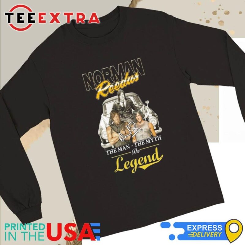 Official Norman Reedus The Man The Myth The Legend Signature Long Sleeve Tee