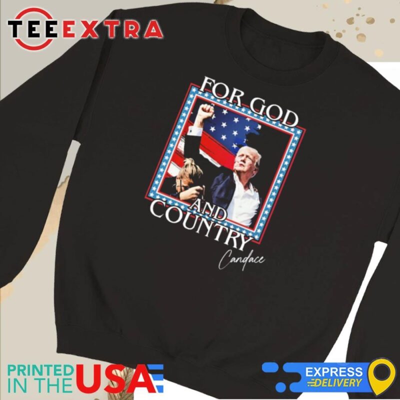 Original Trump Candace Owens For God And Country Trump Attempt Trump Shooting 2024 Sweatshirt