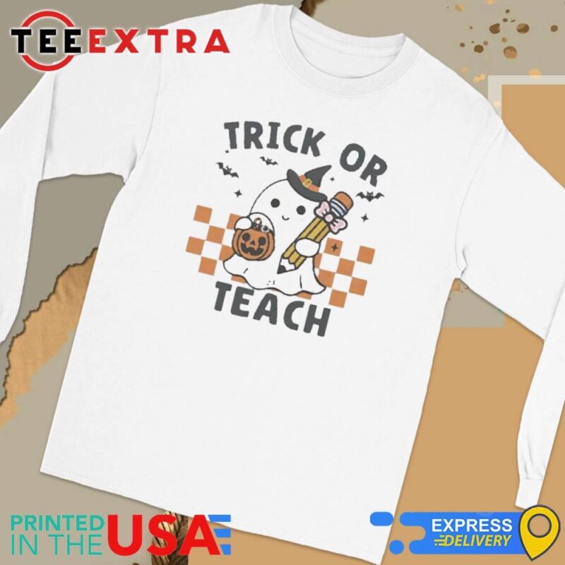 Official Trick Or Teach Teacher Halloween Long Sleeve Tee
