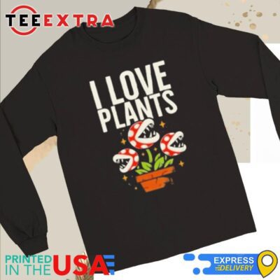 Official I Love Plants Super Mario Piranha Plant Long Sleeve Tee