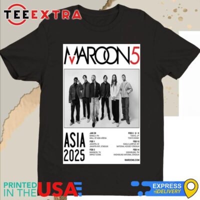 Official Maroon 5 Tour Asia 2025 Shirt