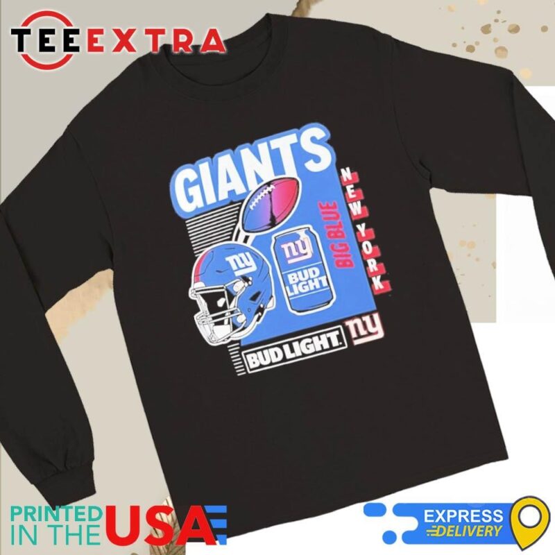 Official New York Giants Bud Light Big Blue Long Sleeve Tee