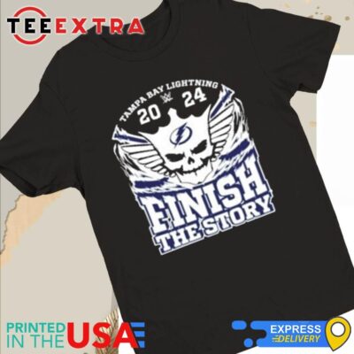 Official Cody Rhodes X Tampa Bay Lightning 2024 Finish The Story Women Tee