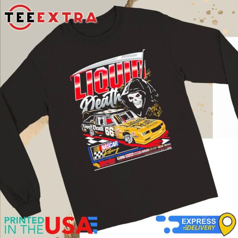 Official NASCAR x Liquid Death Thirst Hearse Tri-Blend Long Sleeve Tee