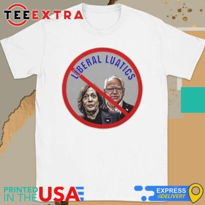 Official Cartoon Liberal Lunatics Anti Harris Walz 2024 Shirt