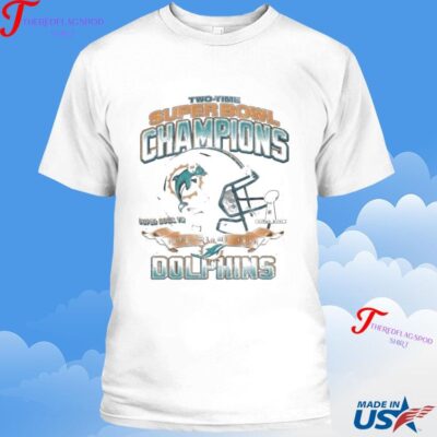 Official Two Time Super Bowl Champions 1972 0973 Miami Dolphins T-shirt