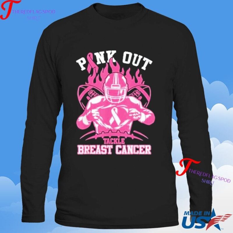Official Pink Out Tackle Breast Cancer Awareness American Football Sweatshirt