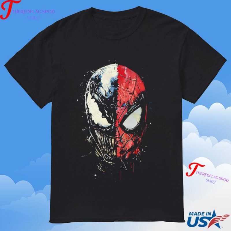 Symbiotic Nerd Riot Spiderman And Venom T-Shirt