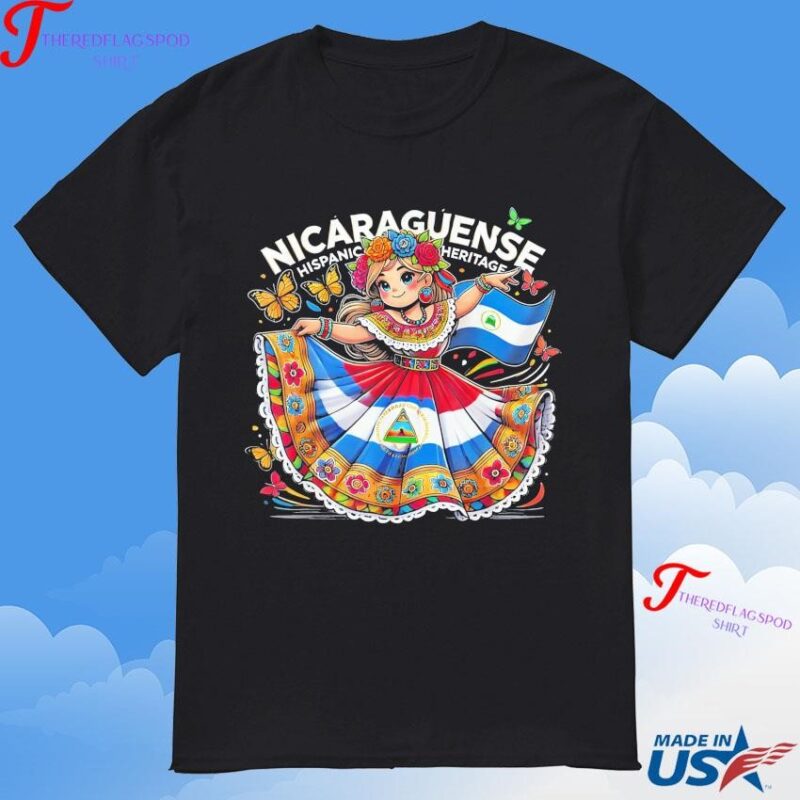 Official Nicaragua Hispanic Heritage Nicaragua Hispanic Heritage Month Celebration T-Shirt