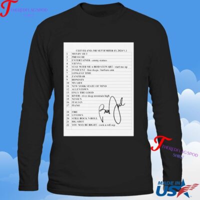 Official Billy Joel 9-13-24 Cleveland Setlist Concert Artist Sweatshirt