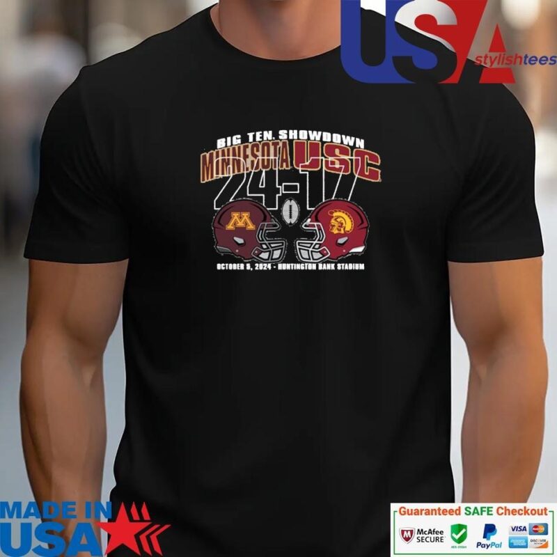 Official Minnesota Golden Gophers Vs USC Trojans Big Ten Showdown October 5, 2024 Huntington Bank Stadium unisex