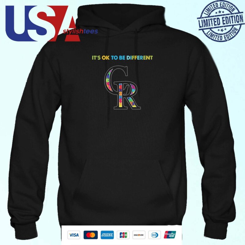 MLB Colorado Rockies It's Ok To Be Different Autism 2024 Hoodie