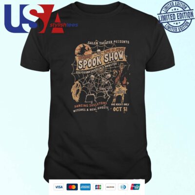 Salem Theater Presents Spook Show Frankenstein Monster Halloween T-shirt