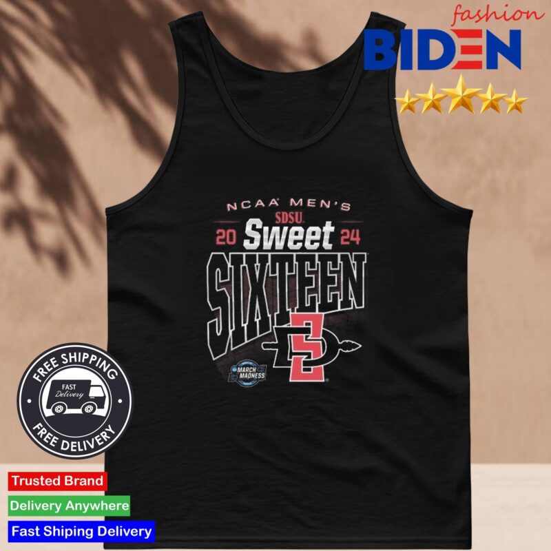 SDSU Aztecs 2024 NCAA Men's Sweet Sixteen Shirt Tank Top Den