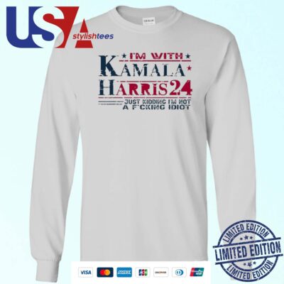 Beachin Seal Beach I'm With Kamala Harris Jk I'm Not A Fucking Idiot Sweater
