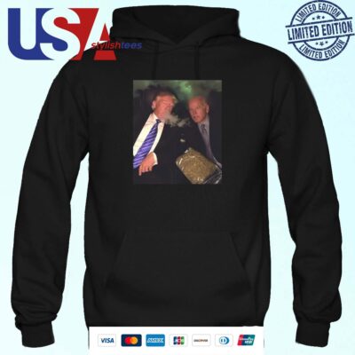 Trump And Biden Smoking Weed Hoodie