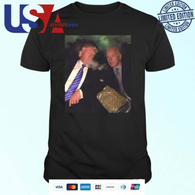 Trump And Biden Smoking Weed T-shirt