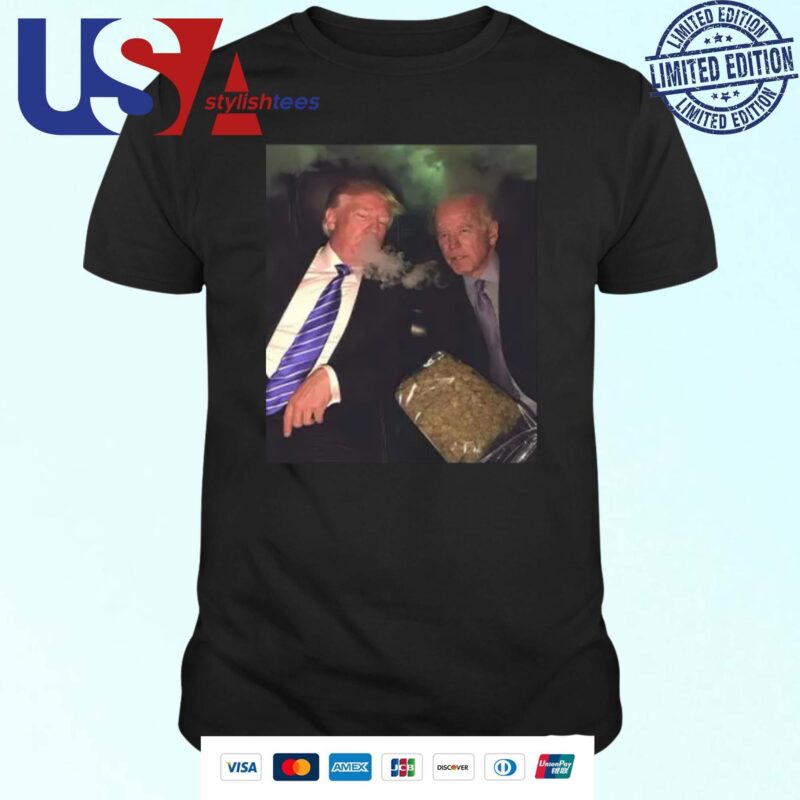 Trump And Biden Smoking Weed T-shirt