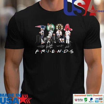 Official Boston Bruins Boston Celtics Red Sox New England Patriots Friends 2024 Signatures unisex