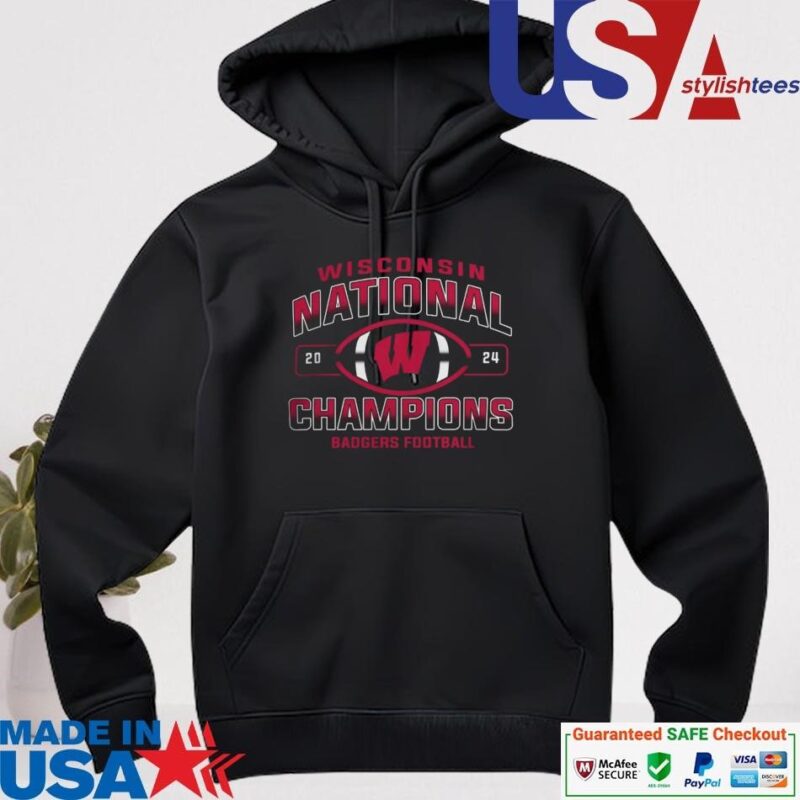 Official Wisconsin Badgers College Football Playoff 2024 National Champions hoodie
