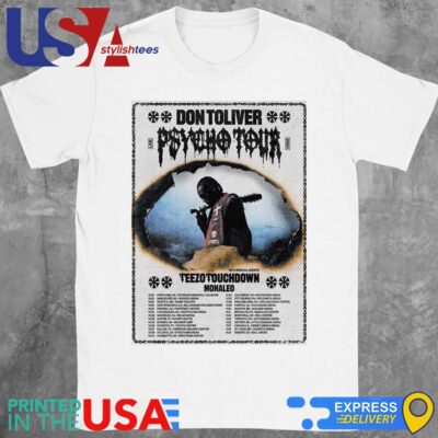 Official Don Toliver The Hardstone Psycho Tour 2024 With Special Guests Teezo Touchdown And Monaleo Tour T-Shirt