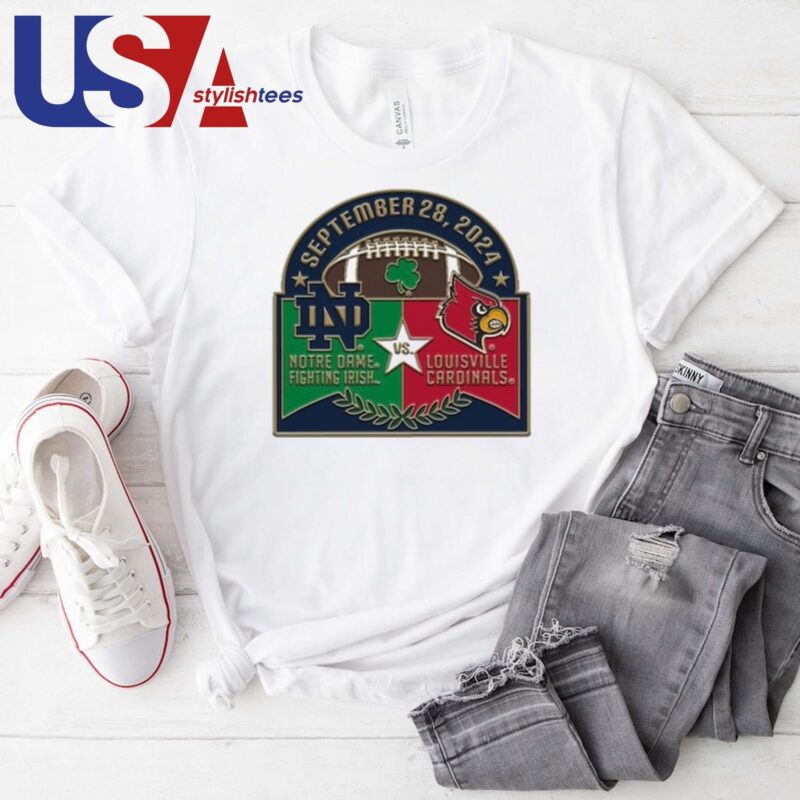 Notre Dame Fighting Irish Vs Louisville Cardinals September 28 2024 T-shirt