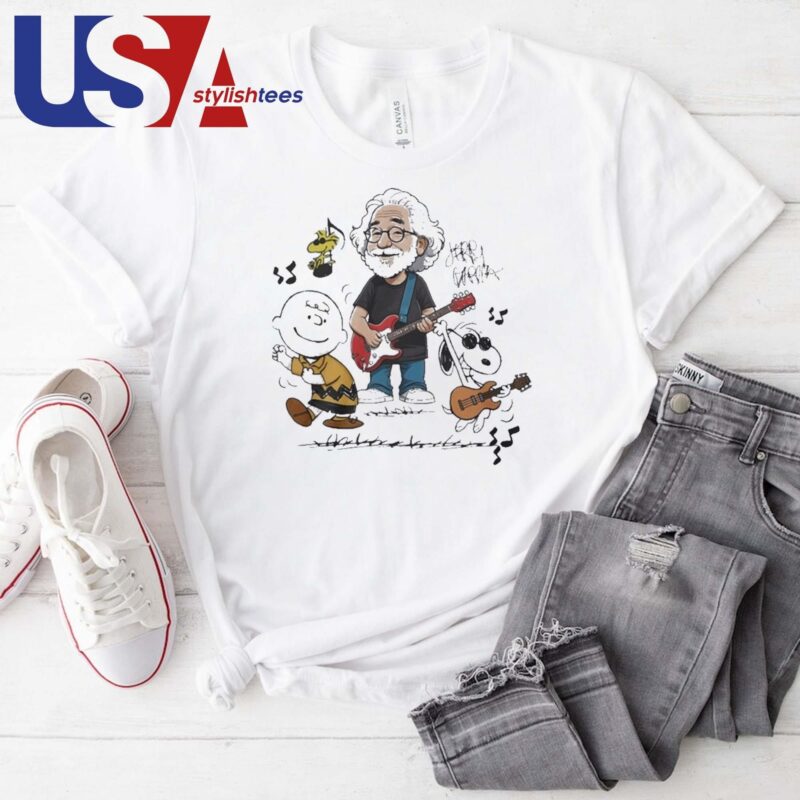 Peanuts Characters Dancing X Jerry Garcia Shirt