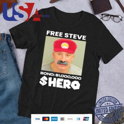 Stevewilldoit Merch Free Steve The $Hero Bond $1000000 Shirt