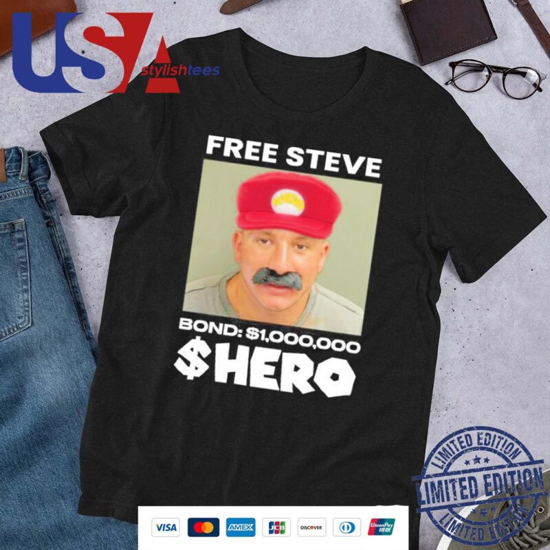 Stevewilldoit Merch Free Steve The $Hero Bond $1000000 Shirt