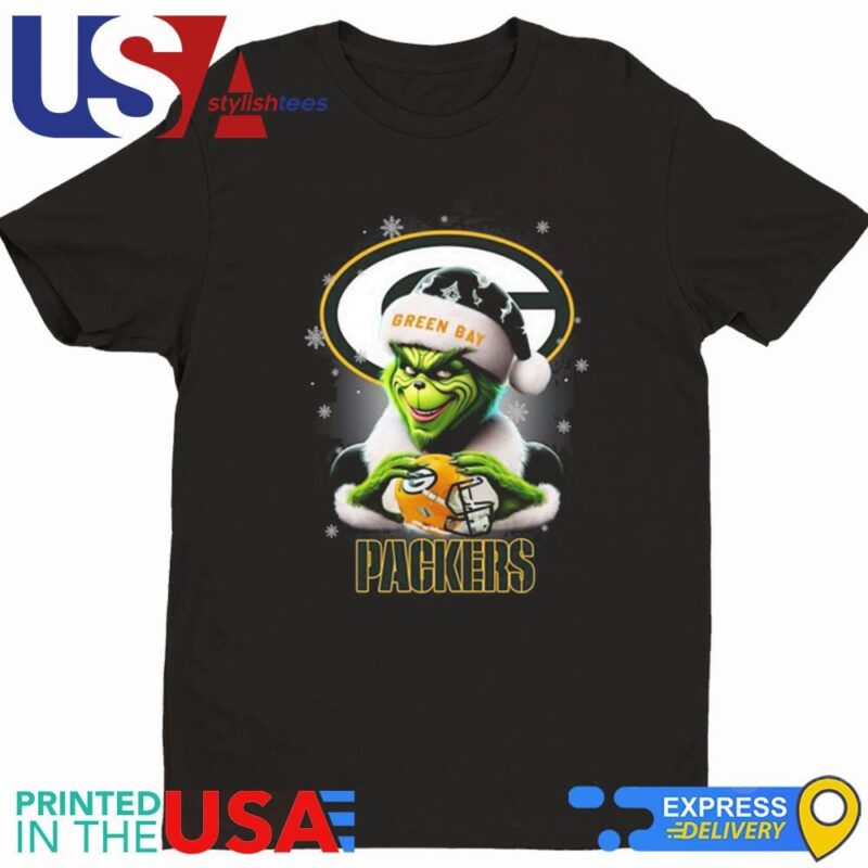 The Santa Grinch Love Green Bay Packers NFL Merry Christmas 2024 Shirt