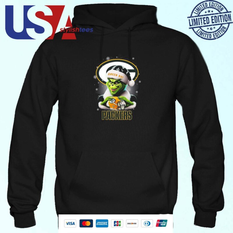 The Santa Grinch Love Green Bay Packers NFL Merry Christmas 2024 Hoodie