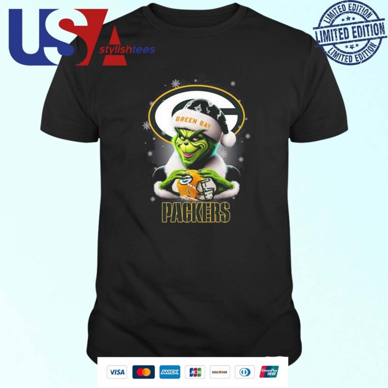 The Santa Grinch Love Green Bay Packers NFL Merry Christmas 2024 T-shirt