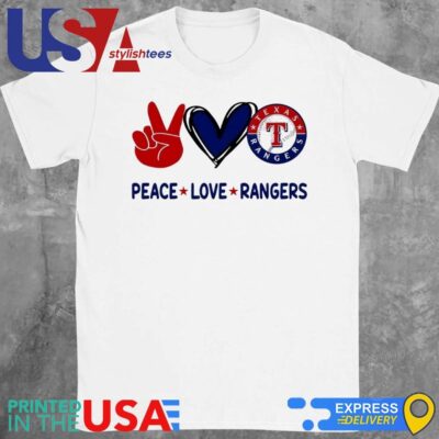Peace Love Texas Rangers MLB 2024 Shirt