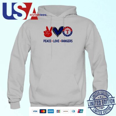Peace Love Texas Rangers MLB 2024 Hoodie