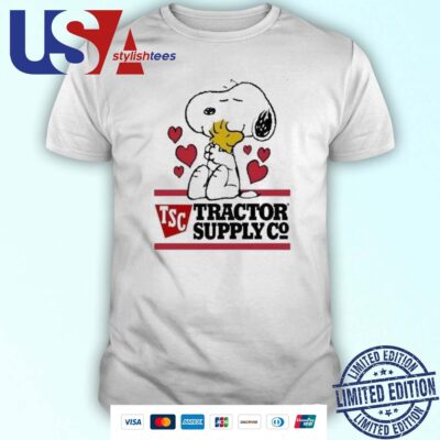 Snoopy And Woodstock Loves Tractor Supply Logo Shirt