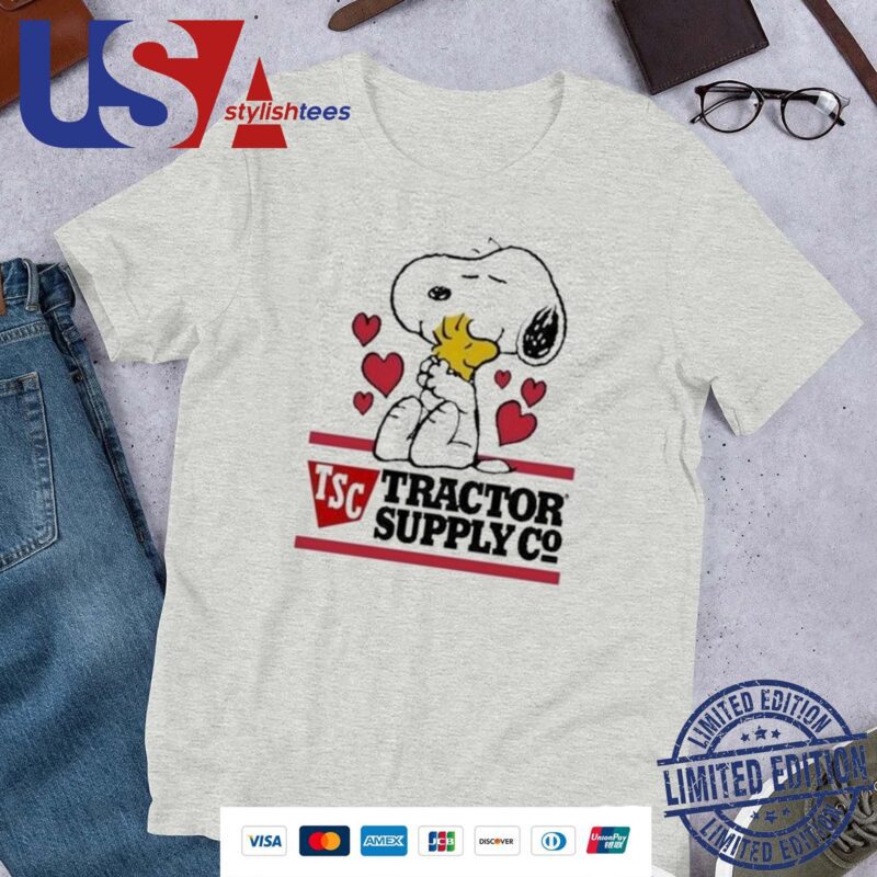 Snoopy And Woodstock Loves Tractor Supply Logo Shirt