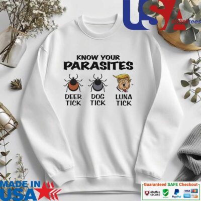 Official Anti Trump Trump Know Your Parasites Deer Tick Dog Tick Luna Tick sweater