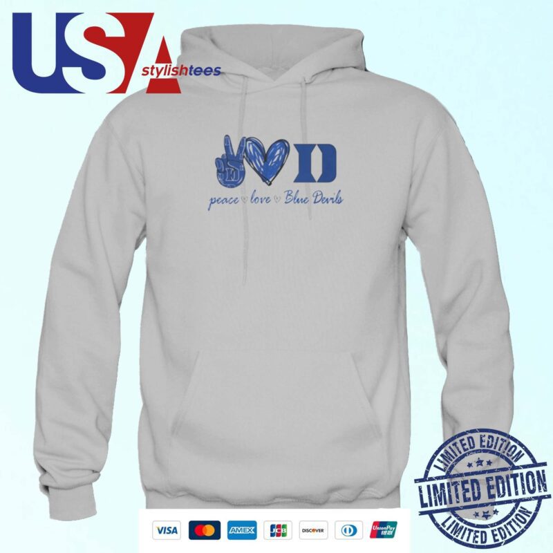 Peace Love Duke Blue Devils Hoodie