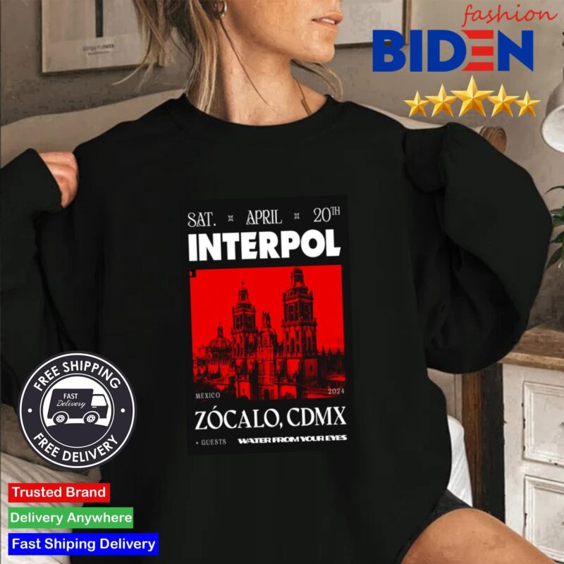 Interpol Mexico Zocalo CDMX April 20 2024 Sweater