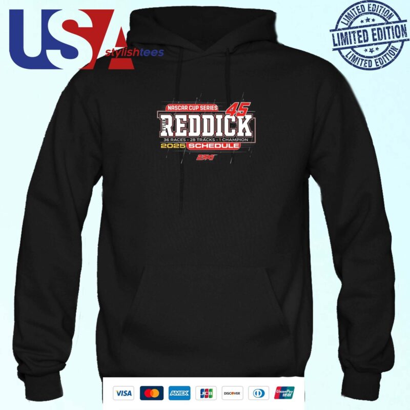Tyler Reddick 23XI Racing 2025 NASCAR Cup Series Schedule Hoodie