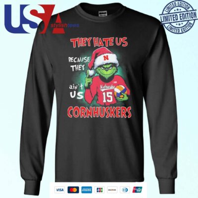 The Grinch They Hate Us Because Ain't Us Nebraska Cornhuskers 2024 Sweater