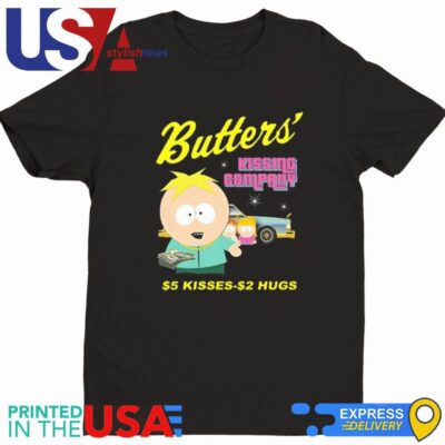South Park Butters Kissing Company $5 Kisses $2 Hugs Shirt